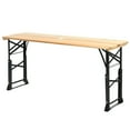 thumbnail image 1 of Gymax 5.5 Ft Outdoor Folding Wood Picnic Table Height Adjustable Metal Frame, 1 of 10