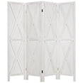 thumbnail image 1 of Gymax 5.6 Ft Folding 4-Panel Wood Room Divider Privacy Screen White Home Office, 1 of 10