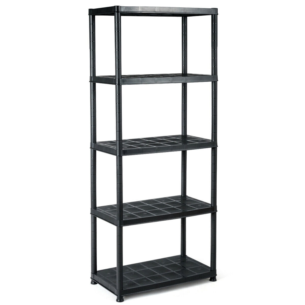 Gymax 5-Tier Storage Shelving Freestanding Heavy Duty Rack Gymax 5-Tier Storage Shelving Freestanding Heavy Duty Rack
