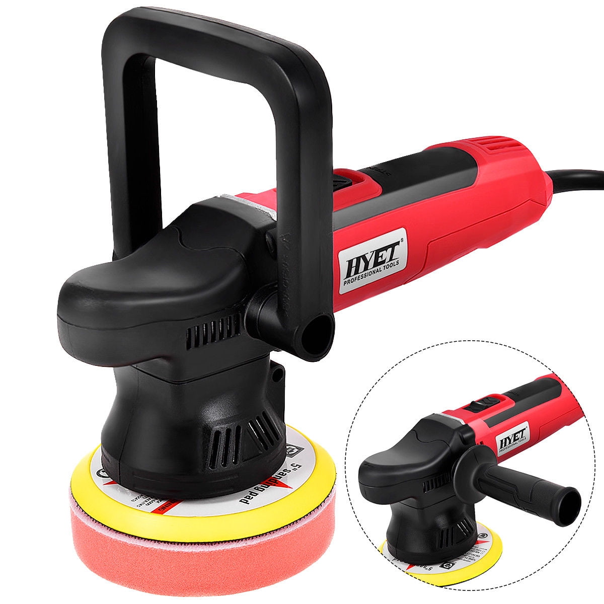 Gymax 5'' Variable Speed Dual-Action Polisher Random Orbital Polisher Kit  Auto Detail 