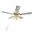 thumbnail image 1 of Gymax 52'' Classical Crystal Ceiling Fan Lamp w/ Reversible Blades Remote Control Home, 1 of 10