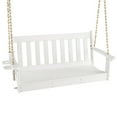thumbnail image 1 of Gymax 54'' HDPE Porch Swing Outdoor Patio Hanging Chair w/ Cup Holder Adjustable Chain, 1 of 10