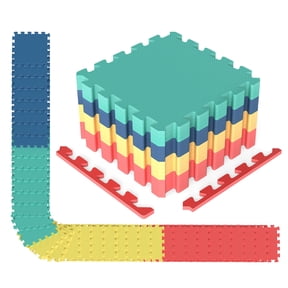 Gymax 54 Pack Interlocking EVA Foam Floor Tiles 2/5 Inch Thick Puzzle Exercise Mats