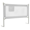 thumbnail image 1 of Gymax 57'' Bed Rails for Toddlers Vertical Lifting Baby Bed Rail Guard with Lock Grey, 1 of 10