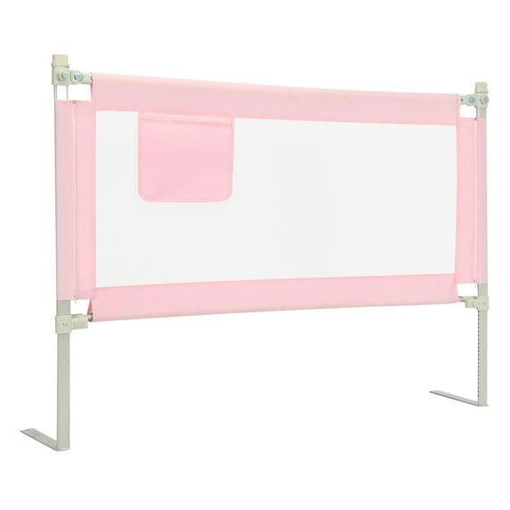 Gymax 57'' Bed Rails for Toddlers Vertical Lifting Baby Bed Rail Guard with Lock Pink