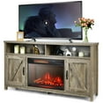 thumbnail image 1 of Gymax 59'' Fireplace TV Stand W/ 25'' 1350W Electric Fireplace Heater Natural, 1 of 10
