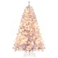 thumbnail image 1 of Gymax 6 FT Artificial Tinsel Christmas Tree w/ 250 Lights 8 Modes 688 Branch Tips, 1 of 10