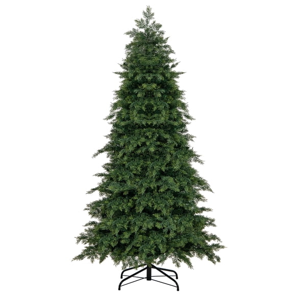 Gymax 6 FT Artificial Xmas Tree w/ 721 PE PVC Branch Tips & Folding Metal Stand