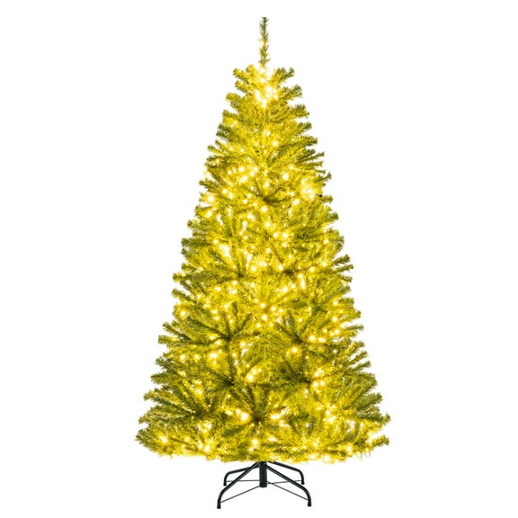 Gymax 6 FT Pre-Lit Artificial Christmas Tree w/ Remote Control