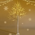 thumbnail image 1 of Gymax 6 FT Pre-lit White Birch Tree Artificial Twig Birch Tree Christmas Decor, 1 of 10