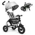 thumbnail image 1 of Gymax 6-In-1 Kids Baby Pushing Tricycle Detachable Bike w/ Canopy Bag, 1 of 10