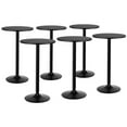 thumbnail image 1 of Gymax 6 PCS Round Pub Table 24'' Bistro Bar Cocktail Table w/Metal Base Black, 1 of 10