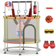 Gymax 6-in-1 Kids Trampoline Combo 55 Toddler Play Activity Center w/Hammock Green