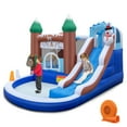 thumbnail image 1 of Gymax 6-in-1 Winter Theme Snowman Inflatable Castle Kids Bounce House with 680W Blower, 1 of 10