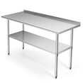 thumbnail image 1 of Gymax 60'' x 24'' Stainless Steel Table for Prep & Work w/ Backsplash, 1 of 10