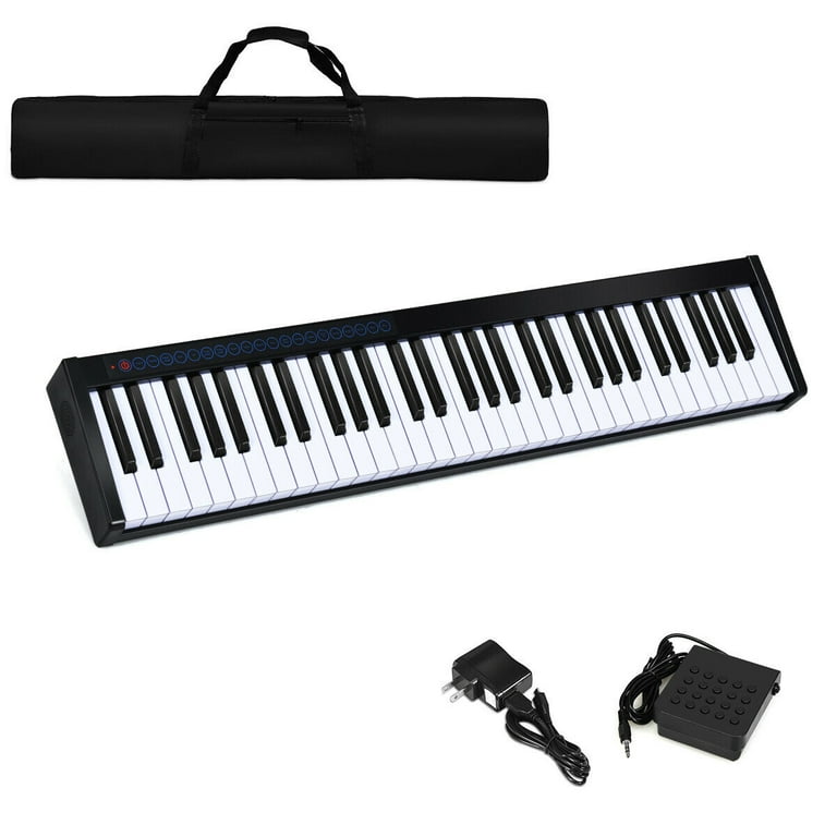 Gymax 61 Key Digital Piano Recital MIDI Keyboard Black