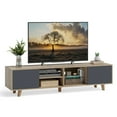 thumbnail image 1 of Gymax 63'' TV Stand Media Entertainment Center Console w/2 Doors & Open Shelves, 1 of 10