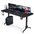 thumbnail image 1 of Gymax 63 inch Height Adjustable Gaming Desk w/Mouse Pad & USB Gaming Handle Rack, 1 of 10