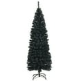 thumbnail image 1 of Gymax 6FT Unlit Black Artificial Pencil Tree Christmas Tree w/ 520 PVC Branch Tips, 1 of 10
