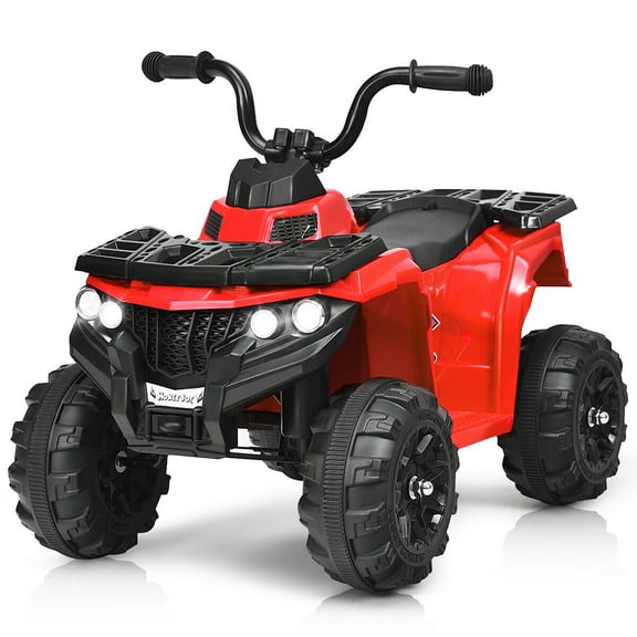 Gymax 6V Battery Powered Kids Ride On ATV 4-Wheeler Quad w/ MP3 & LED Headlight Red