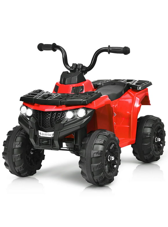 Gymax 6V Battery Powered Kids Ride On ATV 4-Wheeler Quad w/ MP3 & LED Headlight Red
