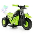 thumbnail image 1 of Gymax 6V Kids Bubble Car Electric Ride on Motorcycle w/ Music Button & LED Headlight Green, 1 of 10