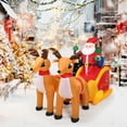 thumbnail image 1 of Gymax 7.5ft Inflatable Santa Reindeer Sled Christmas Decoration w/ LED Lights, 1 of 10