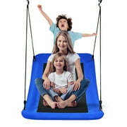 Gymax 700lb Giant 60'' Platform Tree Swing for Kids and Adults Blue