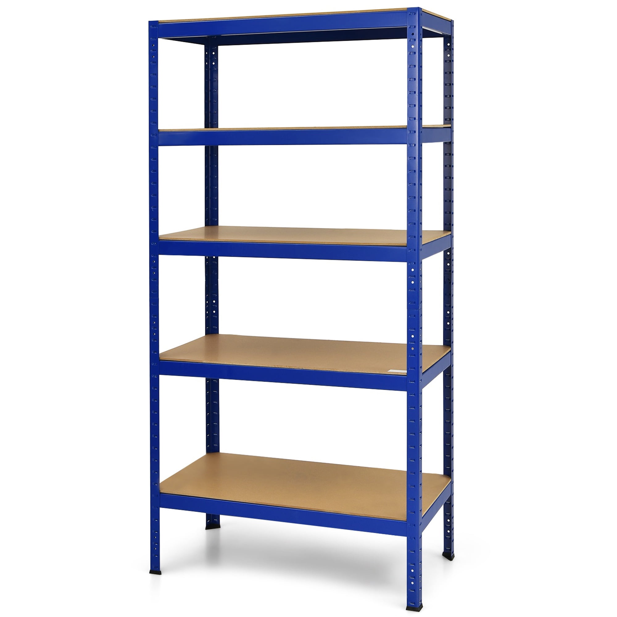 Gymax 72'' Steel 5tier Shelf Metal Storage Adjustable Unit Garage Blue