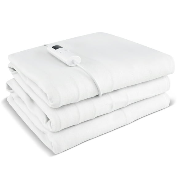 Gymax 76'' x 39'' Heated Mattress Pad Twin Size Machine Washable Electric Bed Warmer