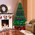 thumbnail image 1 of Gymax 7Ft Pre-lit Optical Fiber Christmas Tree w/ Colorful LED Lights Stand, 1 of 10