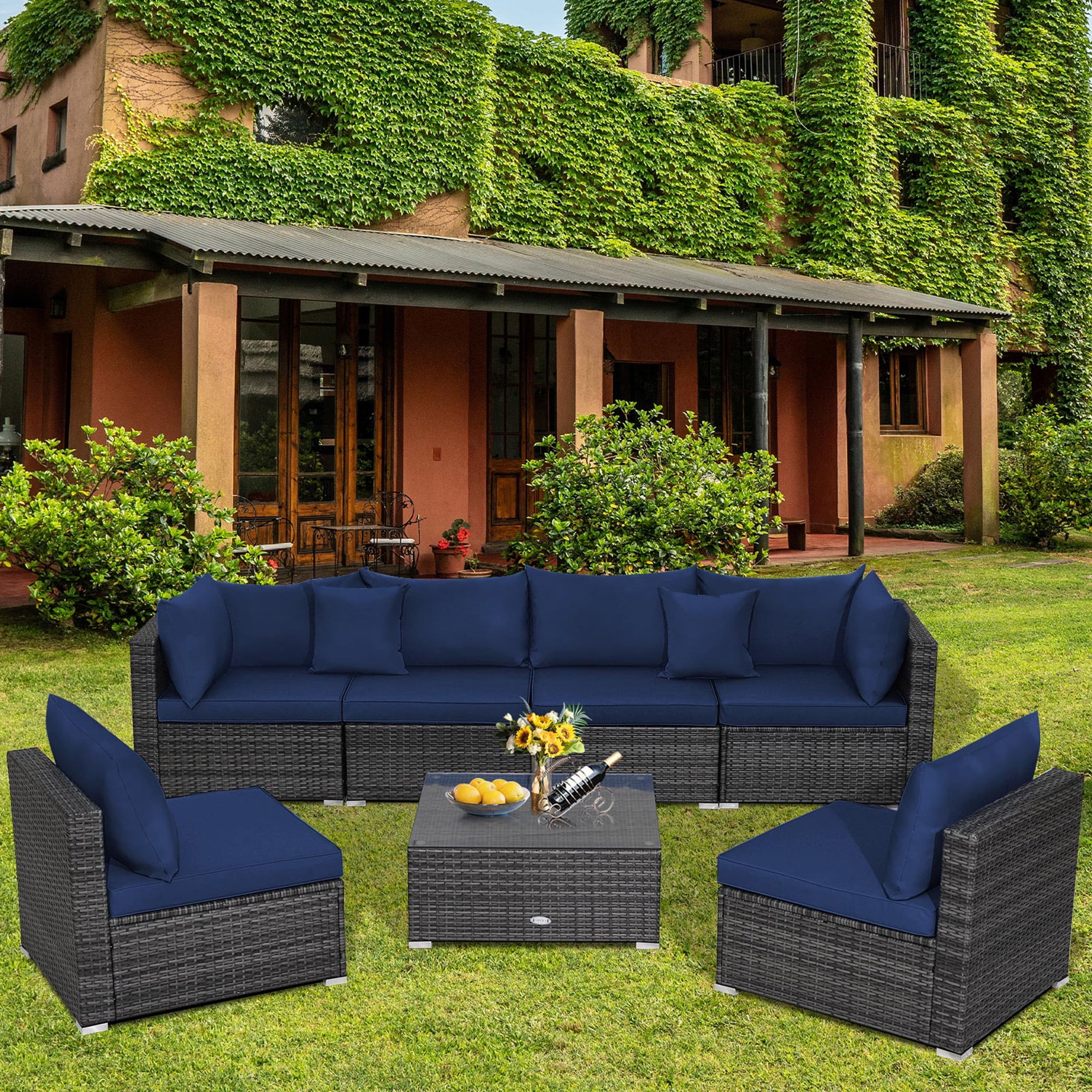 Gymax-7PCS-Patio-Rattan-
