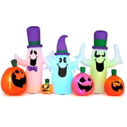 Gymax 8 FT Halloween Outdoor Inflatables w/Built-in RGB LED Lights for Holiday Party Multi-Color