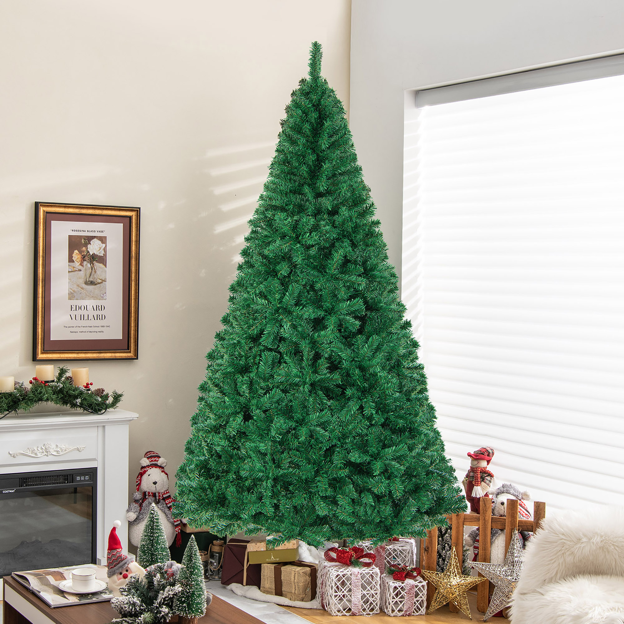 Gymax 8' Green Holiday Season Artificial PVC Christmas Tree Indoor Outdoor Stand - image 1 of 10