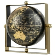 Gymax 8 Inch Geographic 720° Swivel World Globe w/ Clear Printing Square Frame Desktop