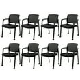 thumbnail image 1 of Gymax 8-Pack Office Conference Chair Set Mesh Guest Reception Stack Chairs w/ Caster Wheels, 1 of 10