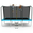 thumbnail image 1 of Gymax 8 x 14 FT Rectangular Recreational Trampoline W/ Safety Enclosure Net Ladder Outdoor Blue, 1 of 9