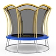 thumbnail image 1 of Gymax 8FT Certified Recreation Trampoline w/ Exclusive Flower Shape Enclosure Net Yellow, 1 of 9