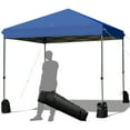 thumbnail image 1 of Gymax 8x8 FT Pop up Canopy Tent Shelter Wheeled Carry Bag 4 Canopy Sand Bag Blue, 1 of 10