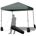 thumbnail image 1 of Gymax 8x8 FT Pop up Canopy Tent Shelter Wheeled Carry Bag 4 Canopy Sand Bag Grey, 1 of 10