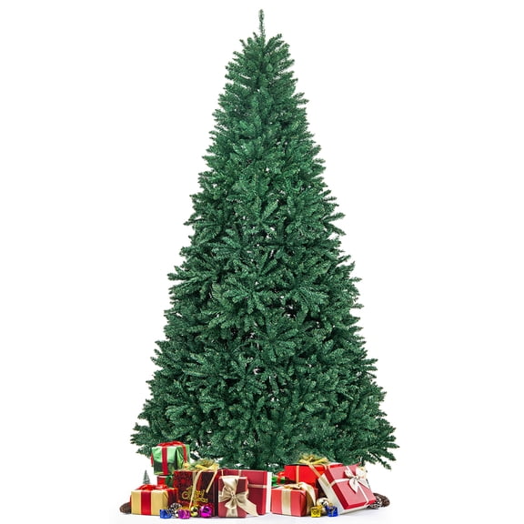 Gymax 9 FT Artificial Christmas Tree Hinged Christmas Tree w/ 3594 Lush Branch Tips