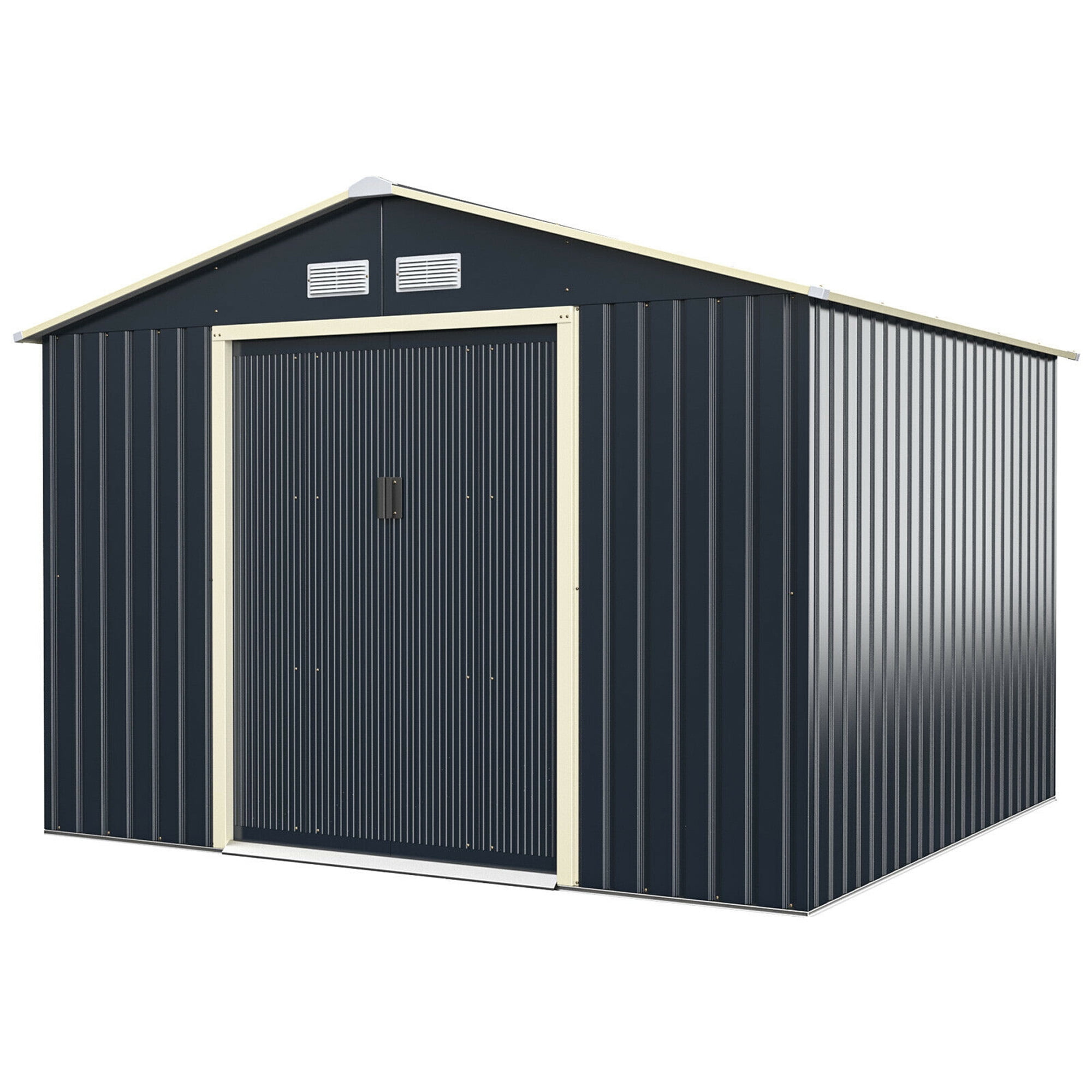 ハウス Sobaniilo, Outdoor Storage Shed, 5x3x6FT, Lockable Door Gray