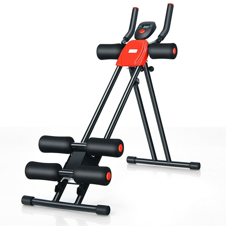 Gymax Adjustable Foldable Core Abdominal Trainer AB Crunch Workout Machine W Display Walmart