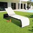 thumbnail image 1 of Gymax Adjustable Rattan Recliner Chaise Lounge Chair w/ Cushion Outdoor Patio, 1 of 9