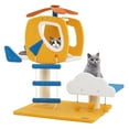 thumbnail image 1 of Gymax Aviation-themed Cat Tree for Indoor Cats w/ Helicopter Top Perch Scratching Post, 1 of 10