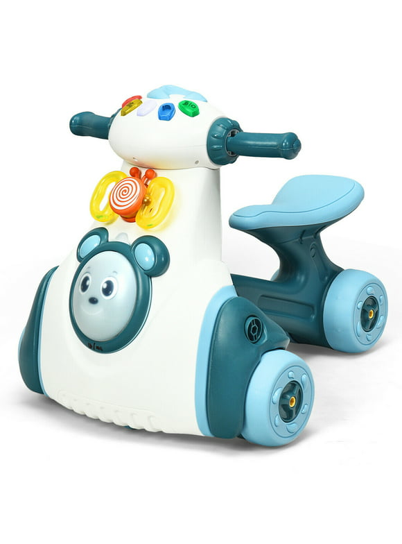 Gymax Baby Balance Bike Musical Ride Toy w/ Light & Sensing Function Toddler Walker