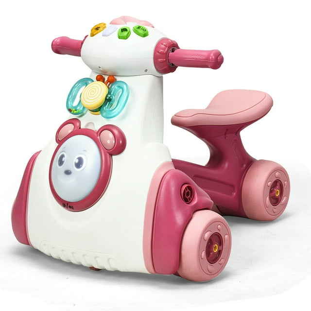 Gymax Baby Balance Bike Musical Ride Toy w/ Sensing Function & Light Toddler Walker