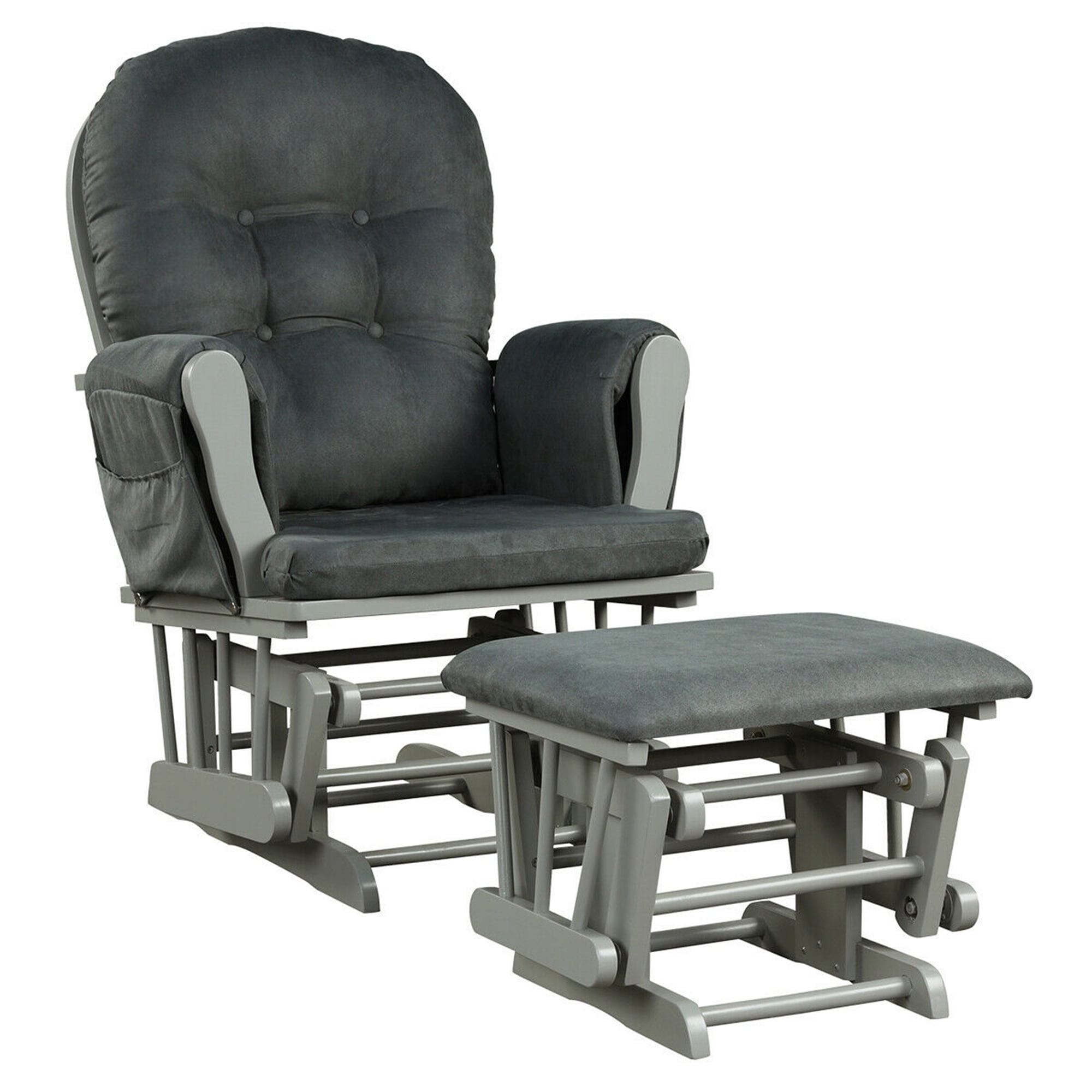 Black glider rocker with ottoman online