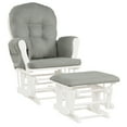 thumbnail image 1 of Gymax Baby Nursery Relax Rocker Rocking Chair Glider & Ottoman Set w/ Cushion Light Grey, 1 of 10