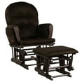 thumbnail image 1 of Gymax Baby Nursery Relax Rocker Rocking Chair Glider & Ottoman Set w/ Cushion Brown, 1 of 10